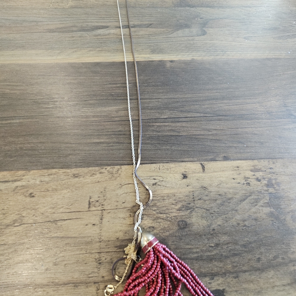 Gold and Burgundy necklace